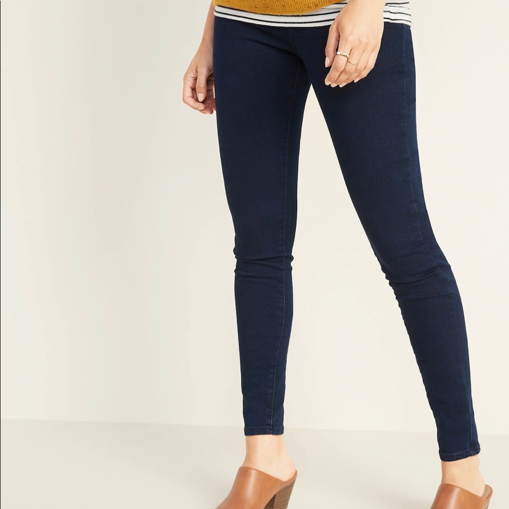 New Old Navy pull on jeans legging dark blue